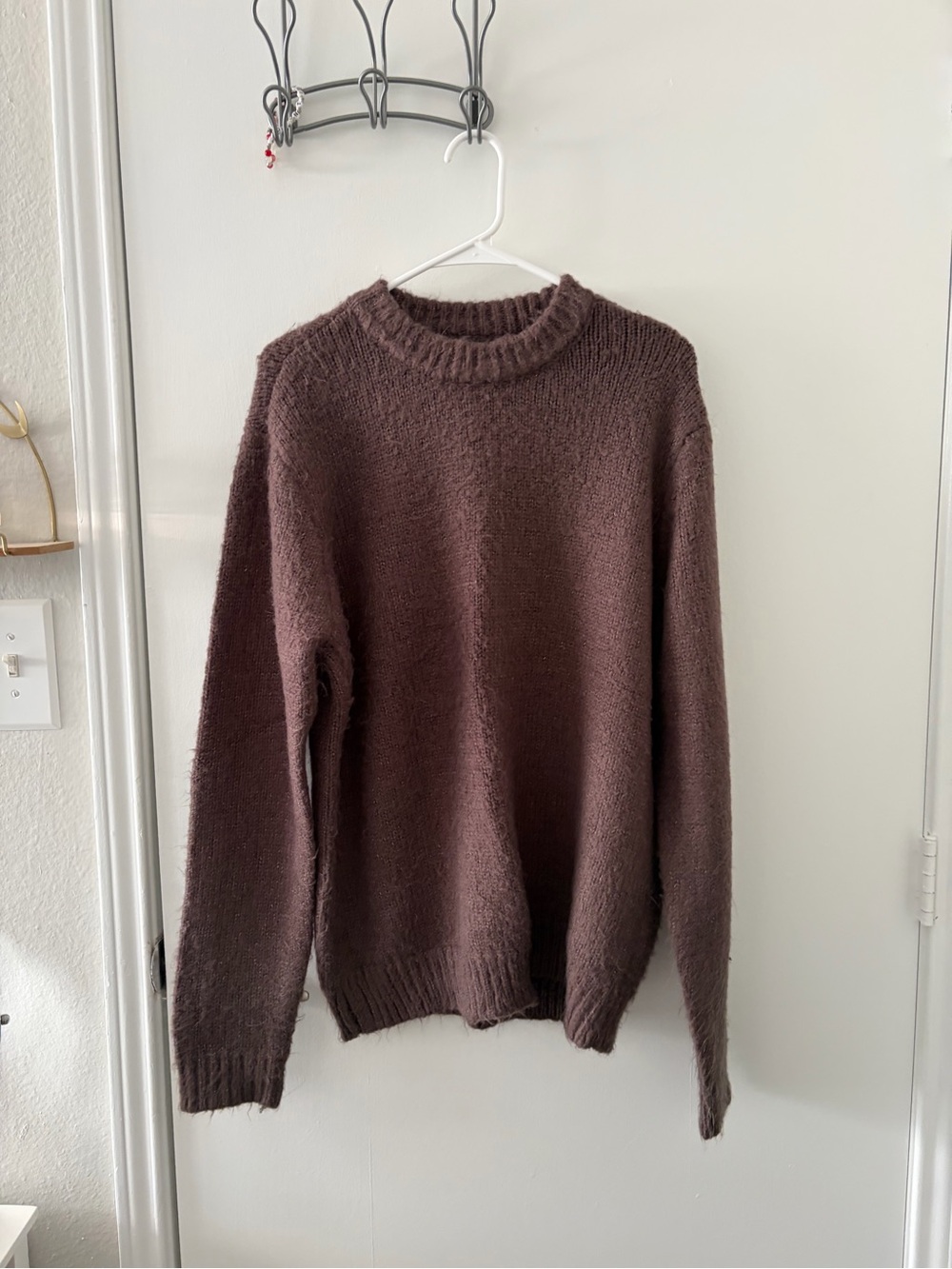 Forever 21 Men's Crewneck Sweater in Chocolate Brown